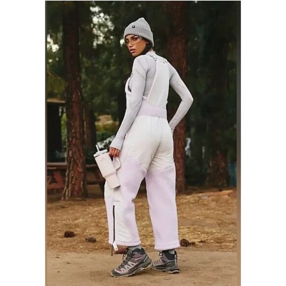 Free People Hit The Slopes Overalls Large NWOT - Picture 2 of 5